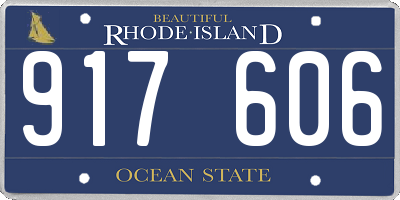 RI license plate 917606