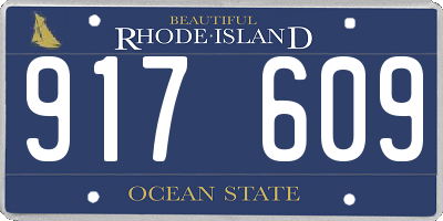 RI license plate 917609
