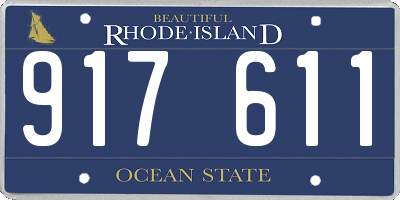 RI license plate 917611