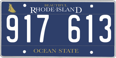 RI license plate 917613