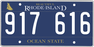 RI license plate 917616