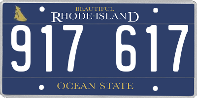 RI license plate 917617