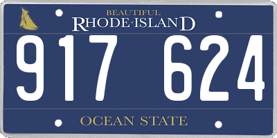 RI license plate 917624