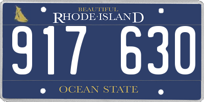 RI license plate 917630