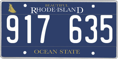 RI license plate 917635