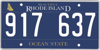RI license plate 917637