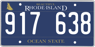 RI license plate 917638