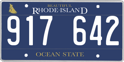 RI license plate 917642