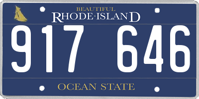 RI license plate 917646