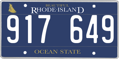 RI license plate 917649