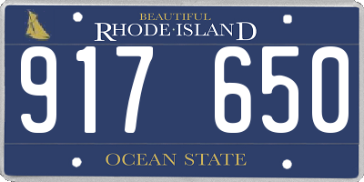 RI license plate 917650