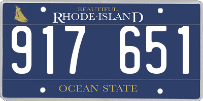 RI license plate 917651