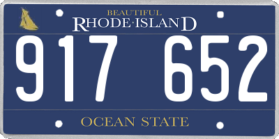 RI license plate 917652