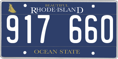 RI license plate 917660