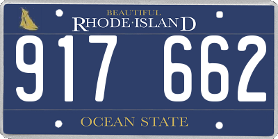 RI license plate 917662