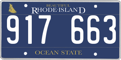 RI license plate 917663