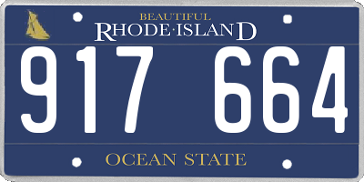 RI license plate 917664
