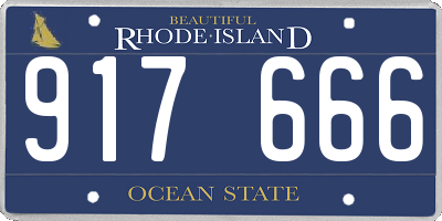 RI license plate 917666