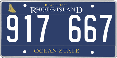 RI license plate 917667