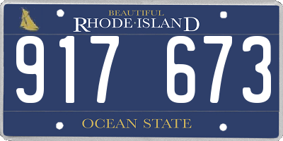 RI license plate 917673