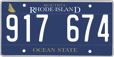 RI license plate 917674