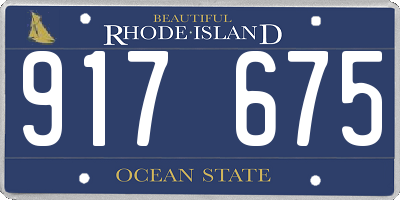RI license plate 917675