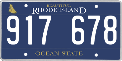 RI license plate 917678