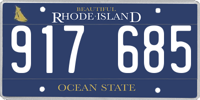 RI license plate 917685