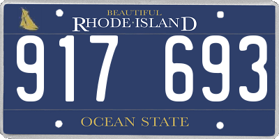 RI license plate 917693