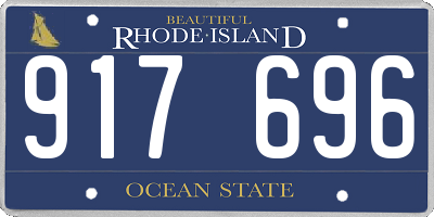 RI license plate 917696