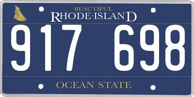 RI license plate 917698