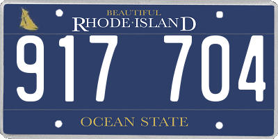 RI license plate 917704