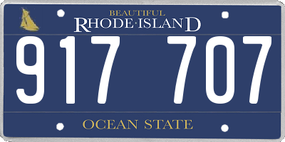 RI license plate 917707