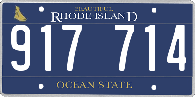 RI license plate 917714