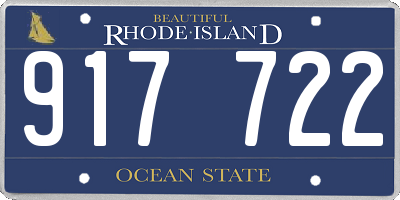 RI license plate 917722