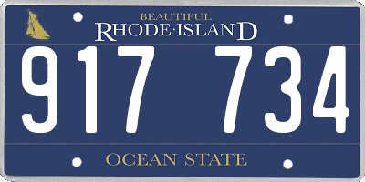 RI license plate 917734