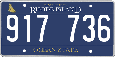 RI license plate 917736