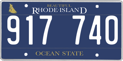 RI license plate 917740