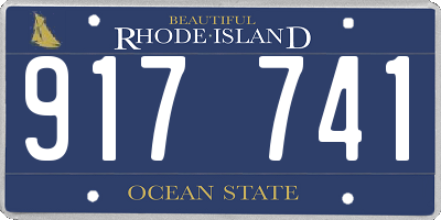 RI license plate 917741