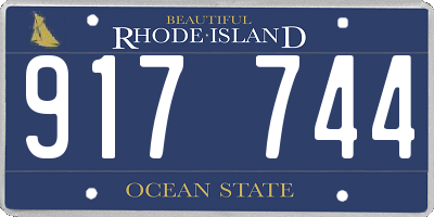 RI license plate 917744