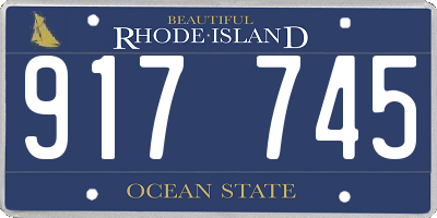 RI license plate 917745
