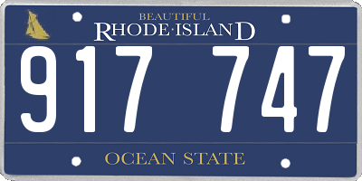 RI license plate 917747