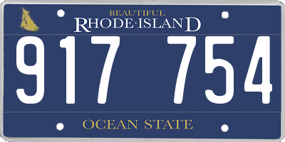 RI license plate 917754