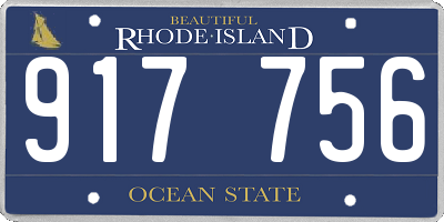 RI license plate 917756