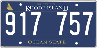 RI license plate 917757