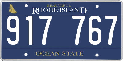 RI license plate 917767