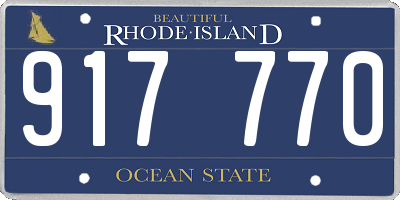 RI license plate 917770