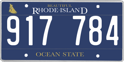 RI license plate 917784