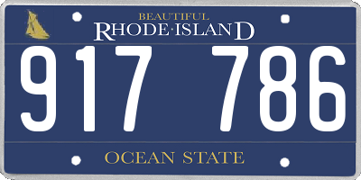 RI license plate 917786