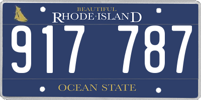RI license plate 917787